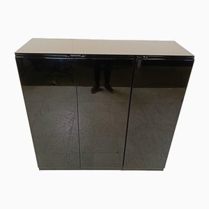 Black Lacquered Bar Cabinet, 1970s