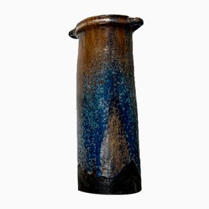 Mid-Century German Studio Pottery Brutalist Floor Vase by Gerhard Liebenthron, 1967