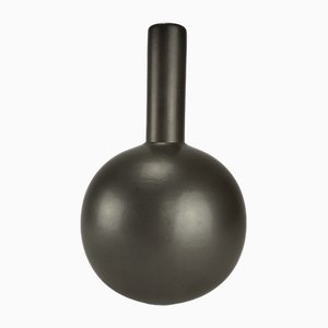 Schwarze Mid-Century Vase von Kurt Tschörner für Ruscha, 1960er