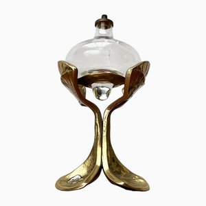 Lámpara de aceite alemana Mid-Century de bronce de Gilde, años 60