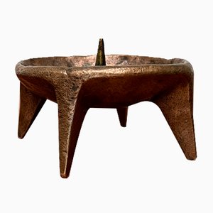 Mid-Century Brutalist Bronze Candleholder, 1960s