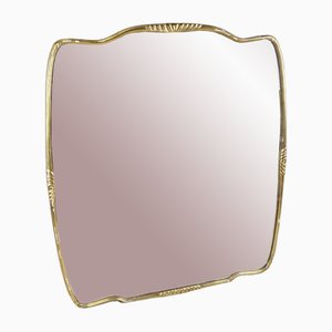 Vintage Mirror in Gold Lacquered Wood, 1950s