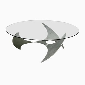 Space Age Coffee Table in Steel Base, 1970