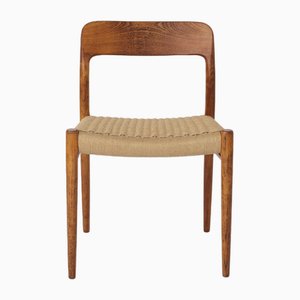 Danish Wood and Papercord Chair by Niels Moller, 1950s