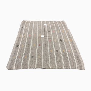 Alfombra Kilim de rayas hecha a mano, años 60