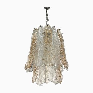 Mid-Century Modern Murano Glass Cascade Chandelier attributed to Mazzega, 1970s