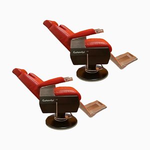 Mid-Century Reclining Barber Chairs by Henry Colomer for Eurostil, Set of 2