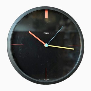 Orologio da parete minimalista di Philips, anni '80