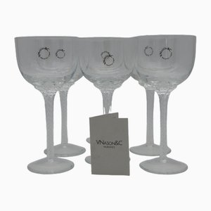 Dogale Wine Glasses by Carlo Nason, 1980s, Set of 6