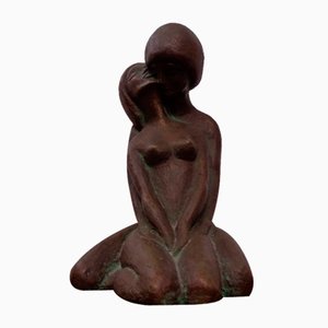 Figurine de Couple Amoureux en Grès Fabriqué à la Main de Achatit Werkstätten, Allemagne, 1960s