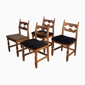 Razorblade Dining Chairs attributed to Henning Kjærnulf for Nyrup Møbelfabrik, 1960s, Set of 4