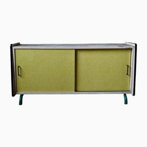 Credenza Rockabilly in formica gialla, anni '50