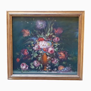 Flowers, 1800s, Oil Painting, Framed