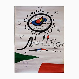 Grand Affiche Lithographie Joan Miro, Mallorca, 1973