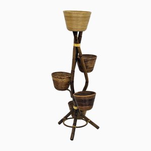 Stand with Planters in Bamboo