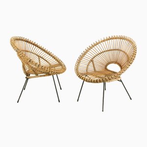Vintage Sunburst Chairs from Rohé Noordwolde, 1950s, Set of 2