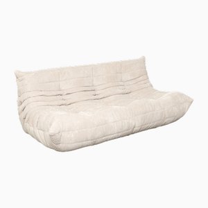 Togo 3-Seater Sofa in Corduroy by Michel Ducaroy for Ligne Roset, 2010s