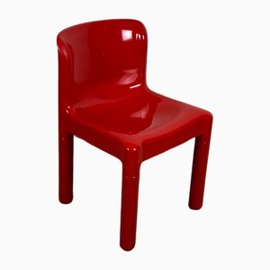 Rot glänzender Modell 4875 Stuhl von Carlo Bartoli für Kartell, 1980er