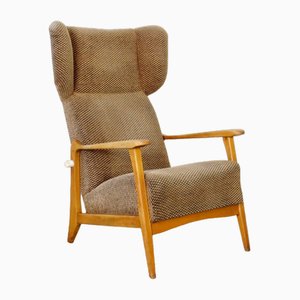 Upholstered Oak Armchair, 1950s