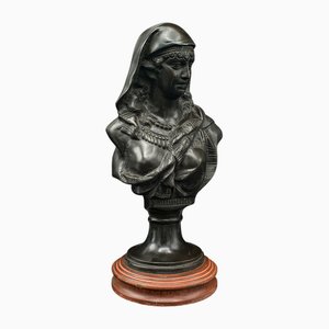 Artiste Français, Portrait De Femme En Buste, 1900, Bronze