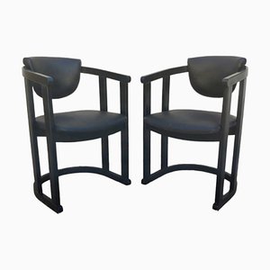 Mid-Century Nordic Black Chairs, Set of 2