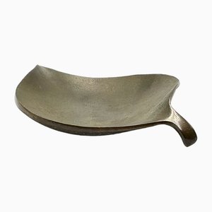 Mid-Century Bronze Leaf Ashtray attributed to Carl Auböck, Austria, 1950s