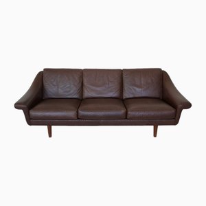 Vintage Danish Leather Sofa by Aage Christiansen, 1970