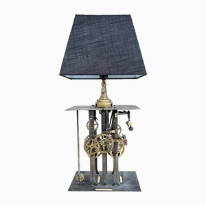 Schwarze Vintage Craft Lampe aus Metall