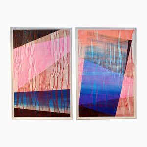 Lawrence Kwakye, Moving In, 2000s, Mixed Media on Paper, Set of 2