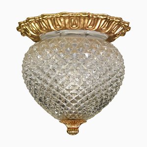 Ananas Decken- oder Wandlampe aus Messing, Gaetano Sciolari zugeschrieben, Italien, 1960er-1970er