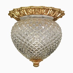Brass Pineapple Ceiling or Wall Light attributed to Gaetano Sciolari, Italy, 1960s-1970s
