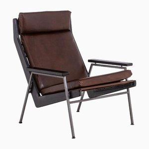 Lounge Chair in Metal and Leather by Rob Parry for Gelderland, 1950s