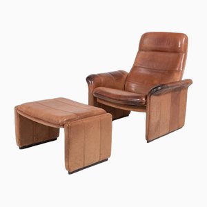 Vintage DS 50 Lounge Chair with Ottoman from de Sede, Set of 2