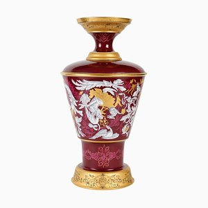 Large 19th Century Enamelled Porcelain Vase