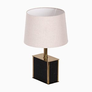 Brass Table Lamp attributed to Bergboms, Sweden, 1970s