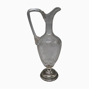 Caraffa vintage con base in argento