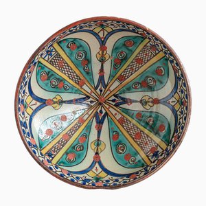 Bol Mokhfia en Poterie Polychrome, Maroc, 19ème Siècle