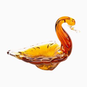 Venetian Murano Glass Swan Ashtray