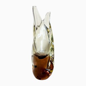 Vintage Sommerso Tulip Murano Glass Vase, 1960s