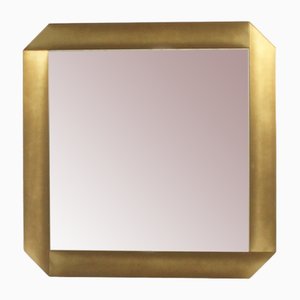 Brushed Brass Wall Mirror by Valenti, 1970s
