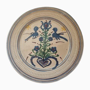 Plato de cerámica esmaltada Savoie, años 70