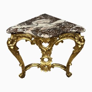 Napoleon III Console in Carved Gilt Wood