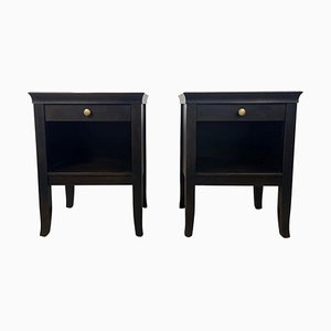 Bedside Tables in Lacquered Wood, 1950s, Set of 2