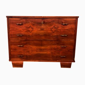 Italian Chest of Drawers in Walnut Root, 1950s