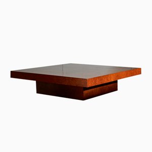 Low Square Coffee Table with Hexagon Patterns
