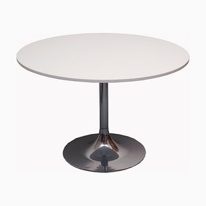 Vintage Tulip Dining Table in White Chrome, 1975