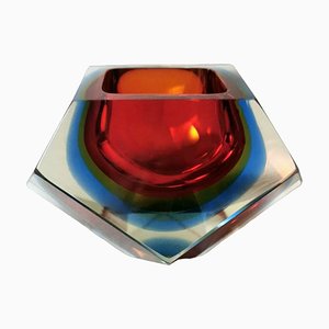 Murano Ashtray in Sommerso Glass in the style of Mandruzzato, 1964