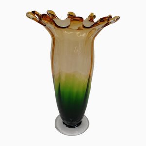 Grand Vase en Verre Bicolore, 1950s