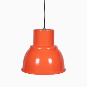 Lámpara colgante Mid-Century en rojo, años 70