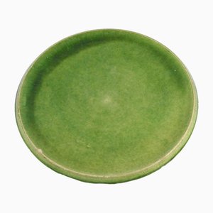 Danish Green Ceramic Dish by Herman A. Kähler (Hak), 1940s
